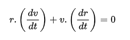 Kepler's second law equations
