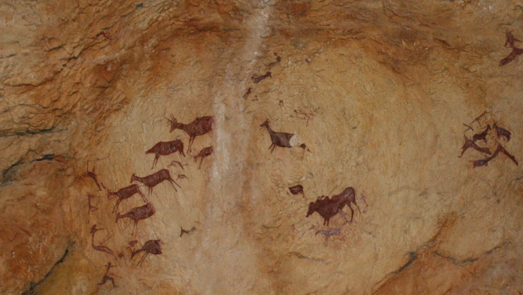 Prehistoric cave painting