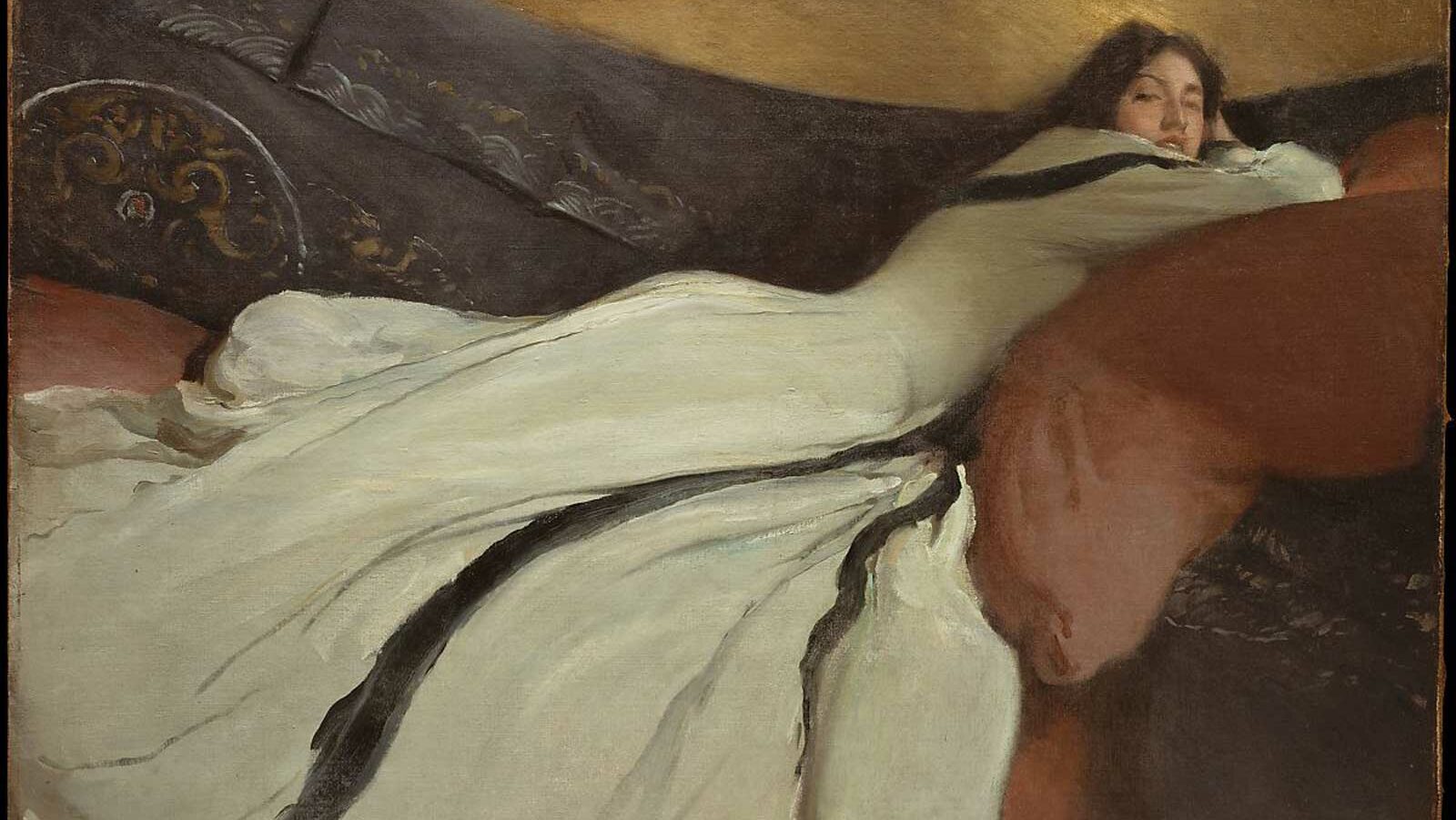John White Alexander “Repose” (1895) , oil/canvas 53 X 63 in, Metropolitan Museum of Art